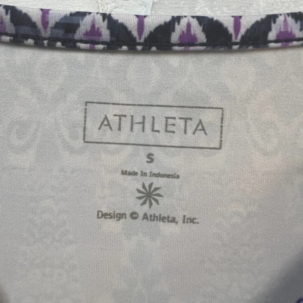 Athleta Printed Muscle Up Tank Top Womens Small Athleisure‎ Yoga Casual Jersey S